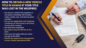 How to obtain a new vehicle title in Hawaii if your title was lost in the hawaii wildfires