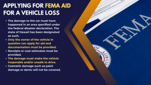 applying for FEMA Aid for a vehicle loss